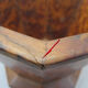 Basket or empty wooden pocket and cedar magnifying glass veneer