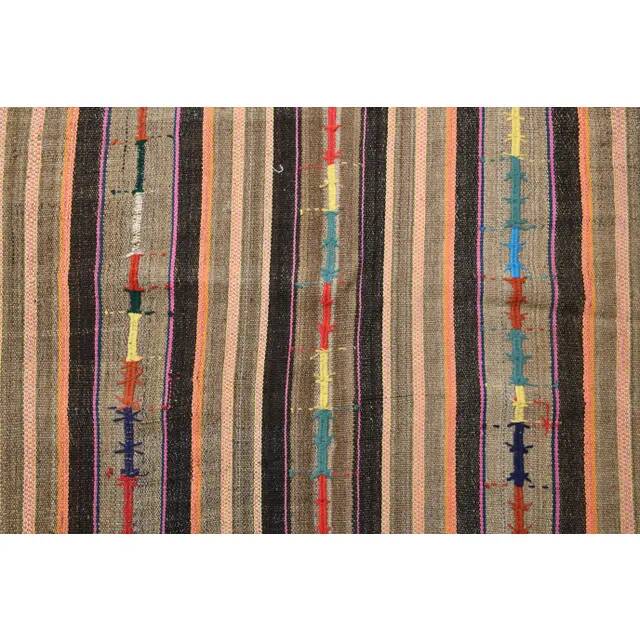 1970s Vintage Turkish Oushak Handmade Wool Cotton Tan Area Rug 145x238