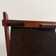 Support stand for mid-century teak and suede magazines and newspapers, 1960, Germany.