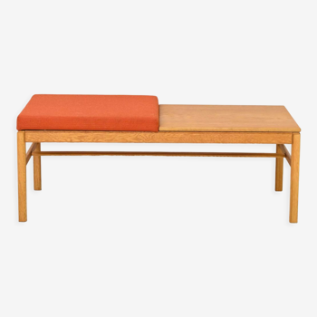 Scandinavian bench with upholstered seat