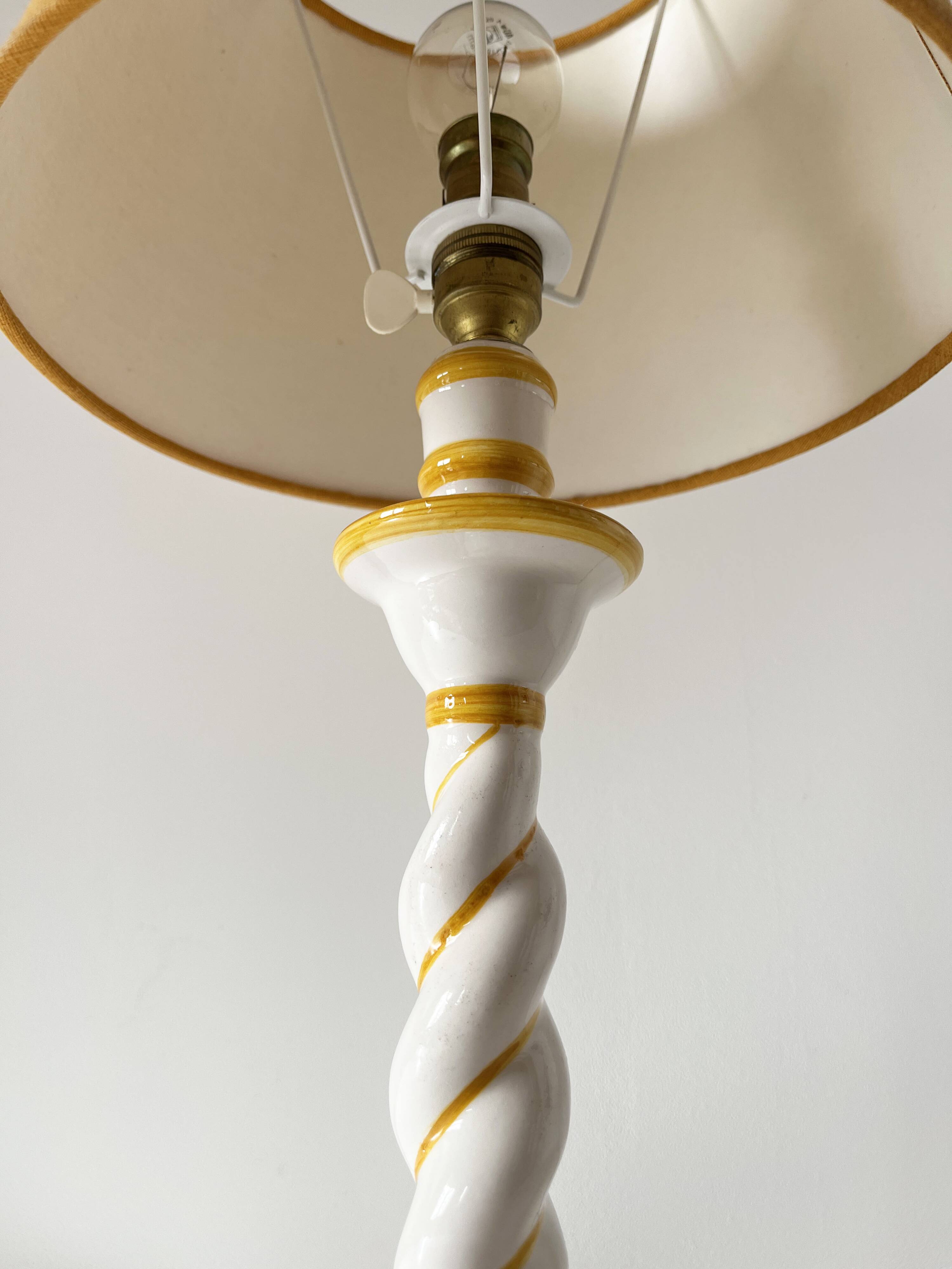 Twisted ceramic lamp 1970