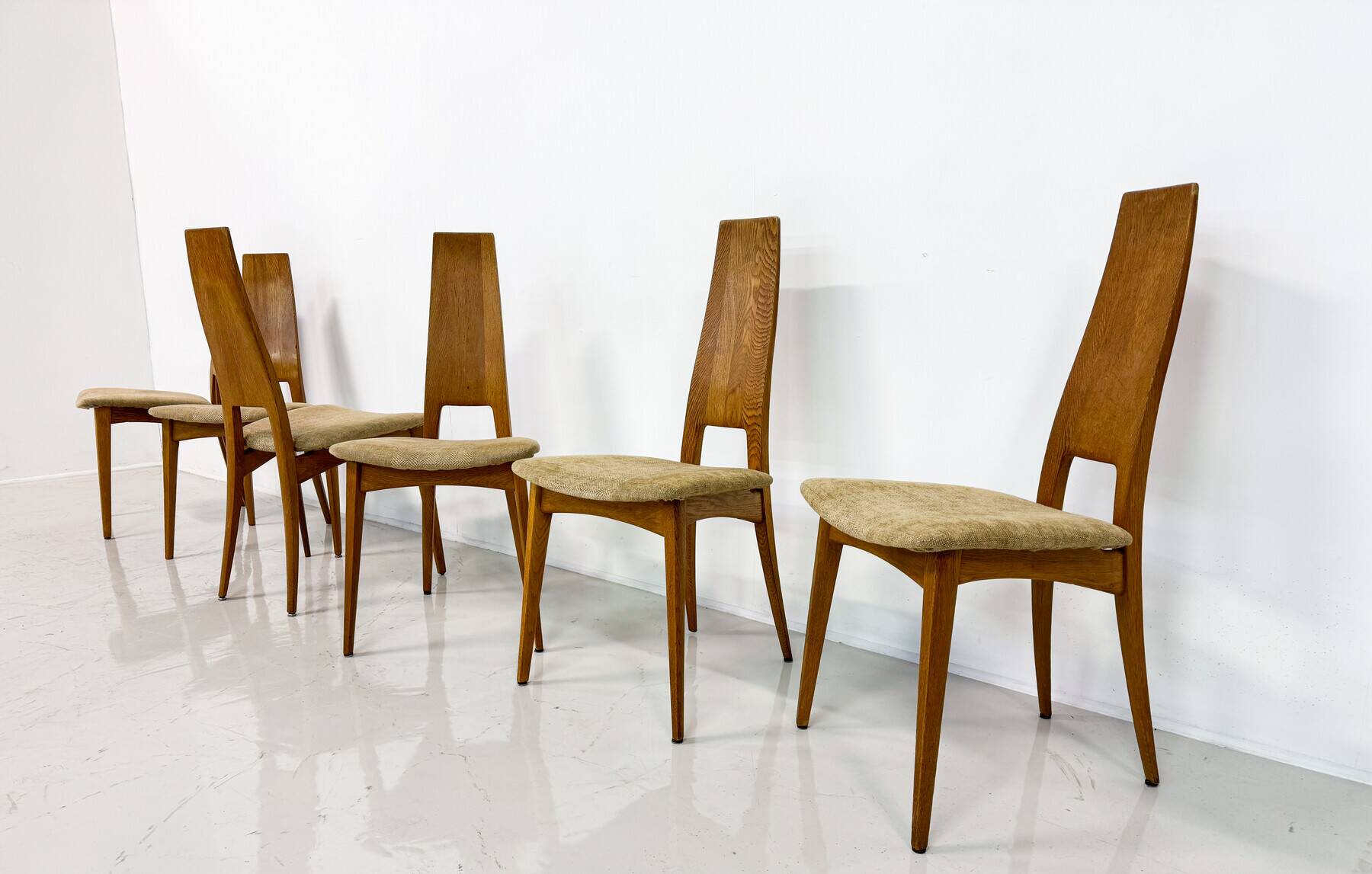Mid-Century Modern Set of 6 Dining Chairs, Germany, 1980s