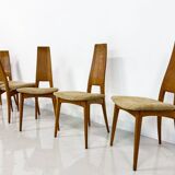 Ensemble de 6 chaises de salle à manger modernes du milieu du siècle, Allemagne, 1980