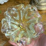 Cendrier en verre de Murano et feuille d’or par Barovier et Toso