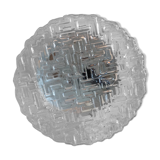 Round ceiling lamp in bulled glass / vintage 60s/70s