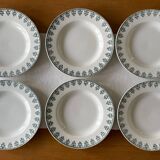 6 antique deep plates in Gien earthenware