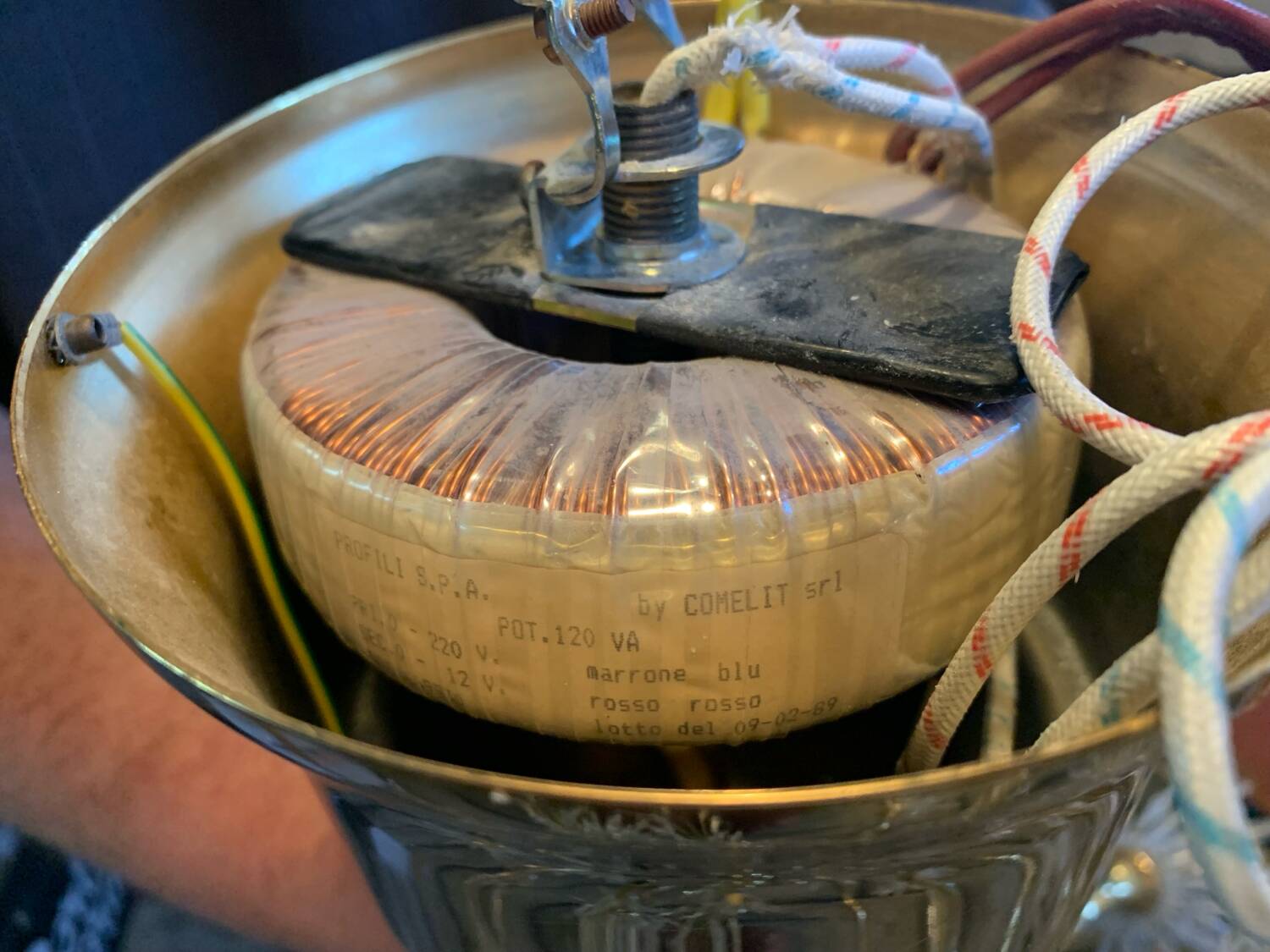 Profili studio chandelier gold plated and Swarovski crystal