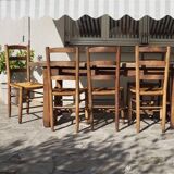 6 straw chairs in the style of the Georges Robert