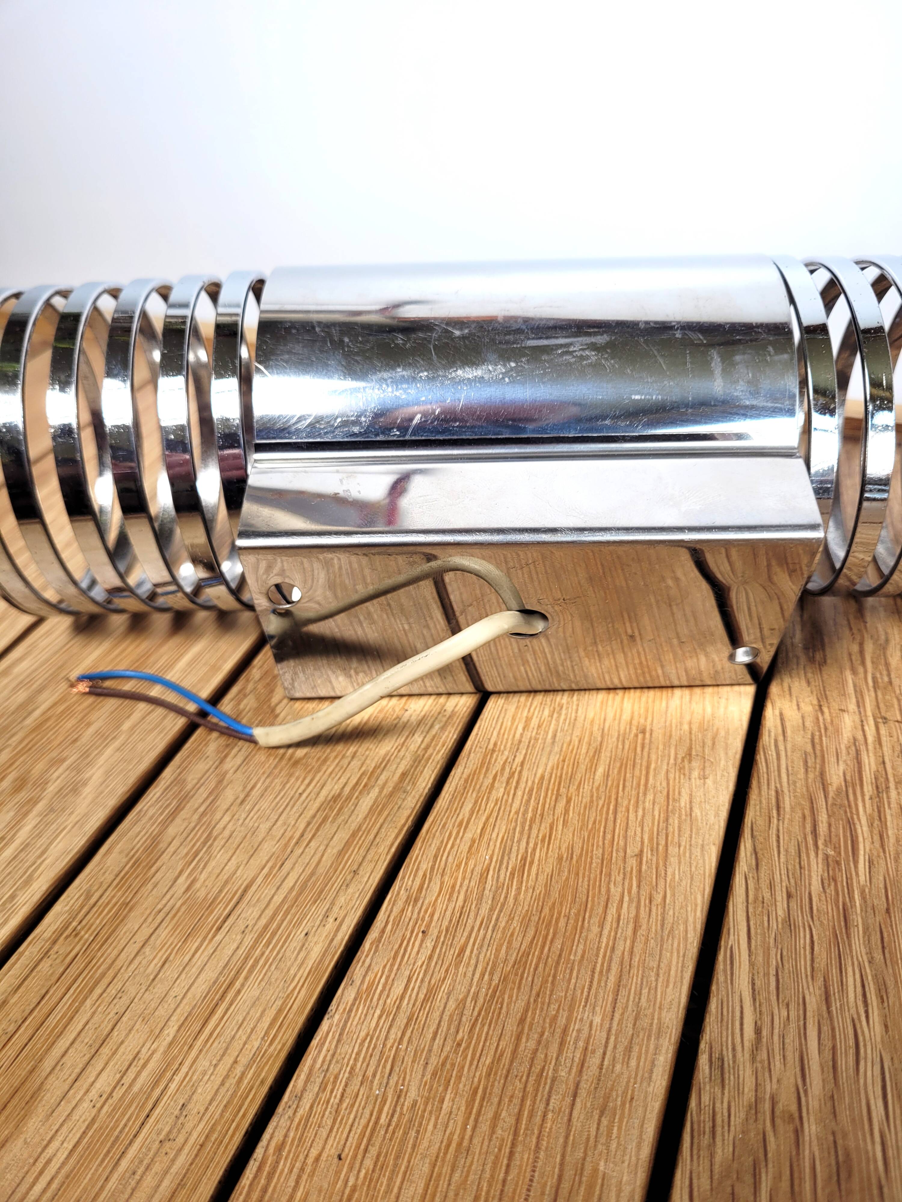 Vintage spring wall lamp 1970