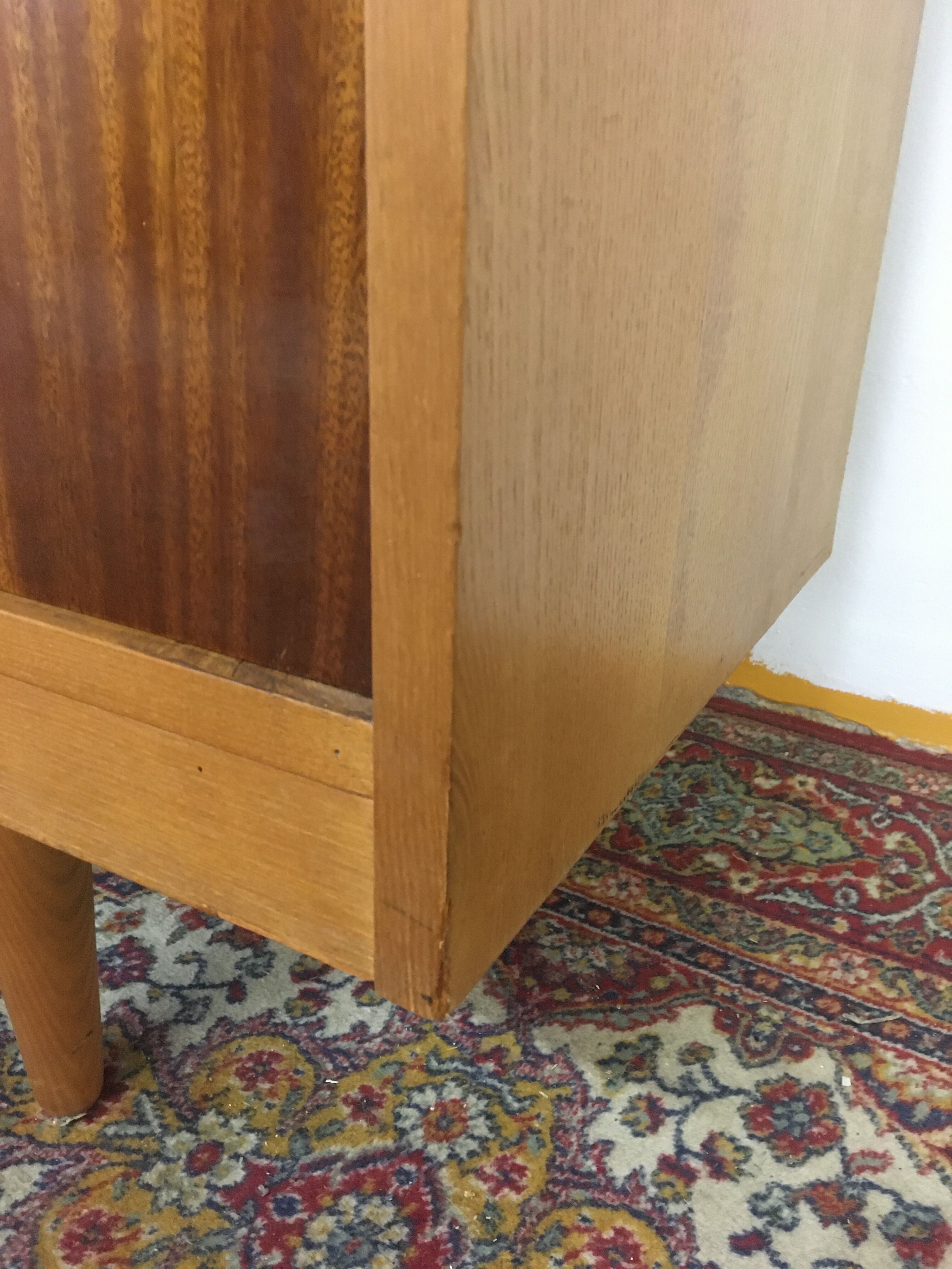 Light wood and rosewood buffet 60s