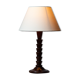 Modernist walnut wood table lamp - 70s
