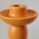 2 orange ceramic candle holders