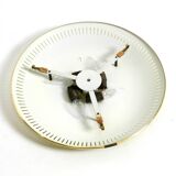 Rare round illuminated mid-century Hillebrand metal mirror from 1966