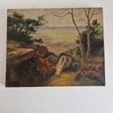 Tableau, huile sur toile signé Jean Dufau, XIXème s.
