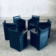 Postmodern Model 401 Break Armchairs by Mario Bellini for Cassina, Italy, 1980s, Set of 6
