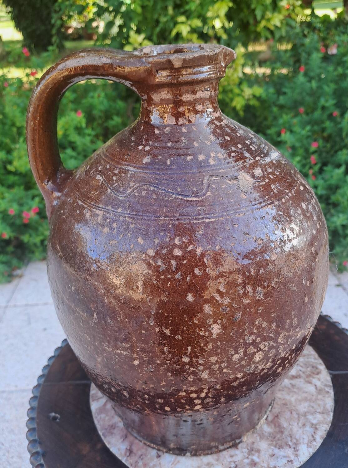 19th century glazed terracotta jug