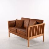 Canapé scandinave cuir 2 places