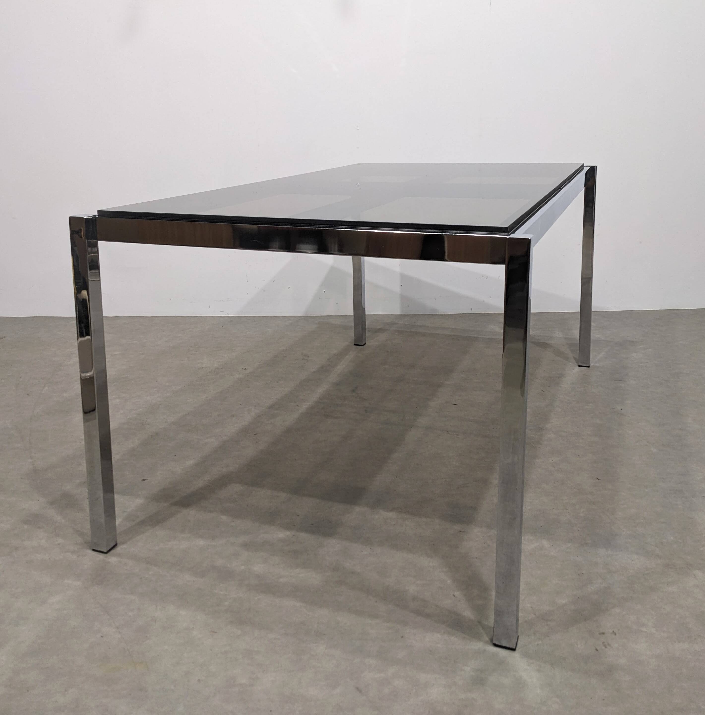 1970s glass dining table or desk