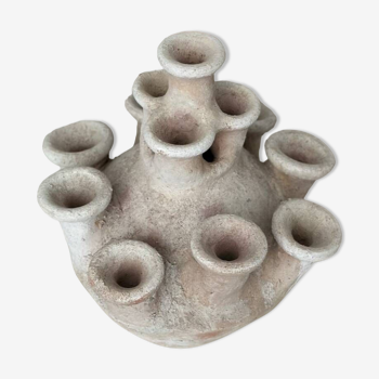 Candle holder the anemone centerpiece candlestick sculpture raw minimalist artisanal ceramic