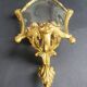 Vintage Louis XVI bronze corner wall sconce Lucien Gau Paris