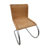 Fauteuil MR 10 en rotin par Ludwig Mies Van der Rohe