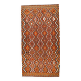 5x10 Red & Orange Tribal Handmade Kilim Rug, 165x317Cm