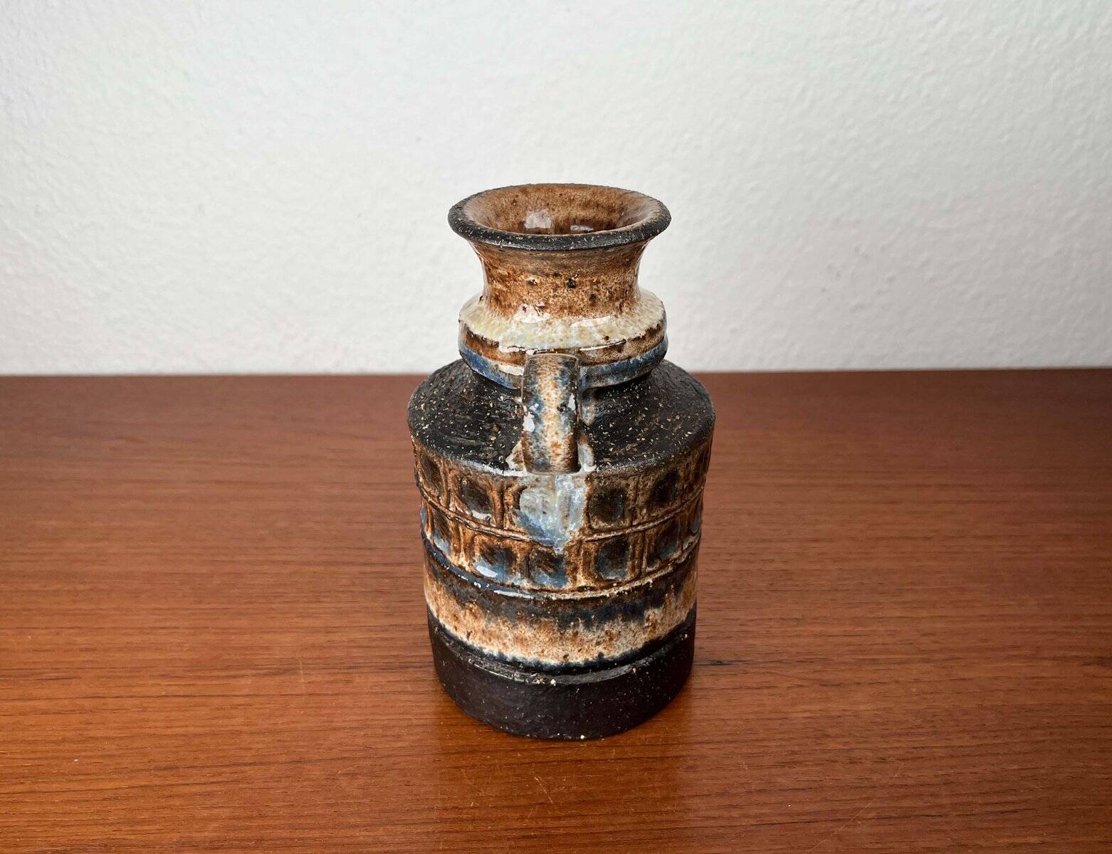 Ceramic vase from the Danish modern mid-century studio, 1960s.