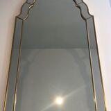 Mirror with closed guards in gilded wood 110x59cm