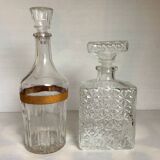 Pair of carafe bottles with stoppers