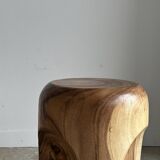End of sofa, stool or monoxyl side table in solid suar
