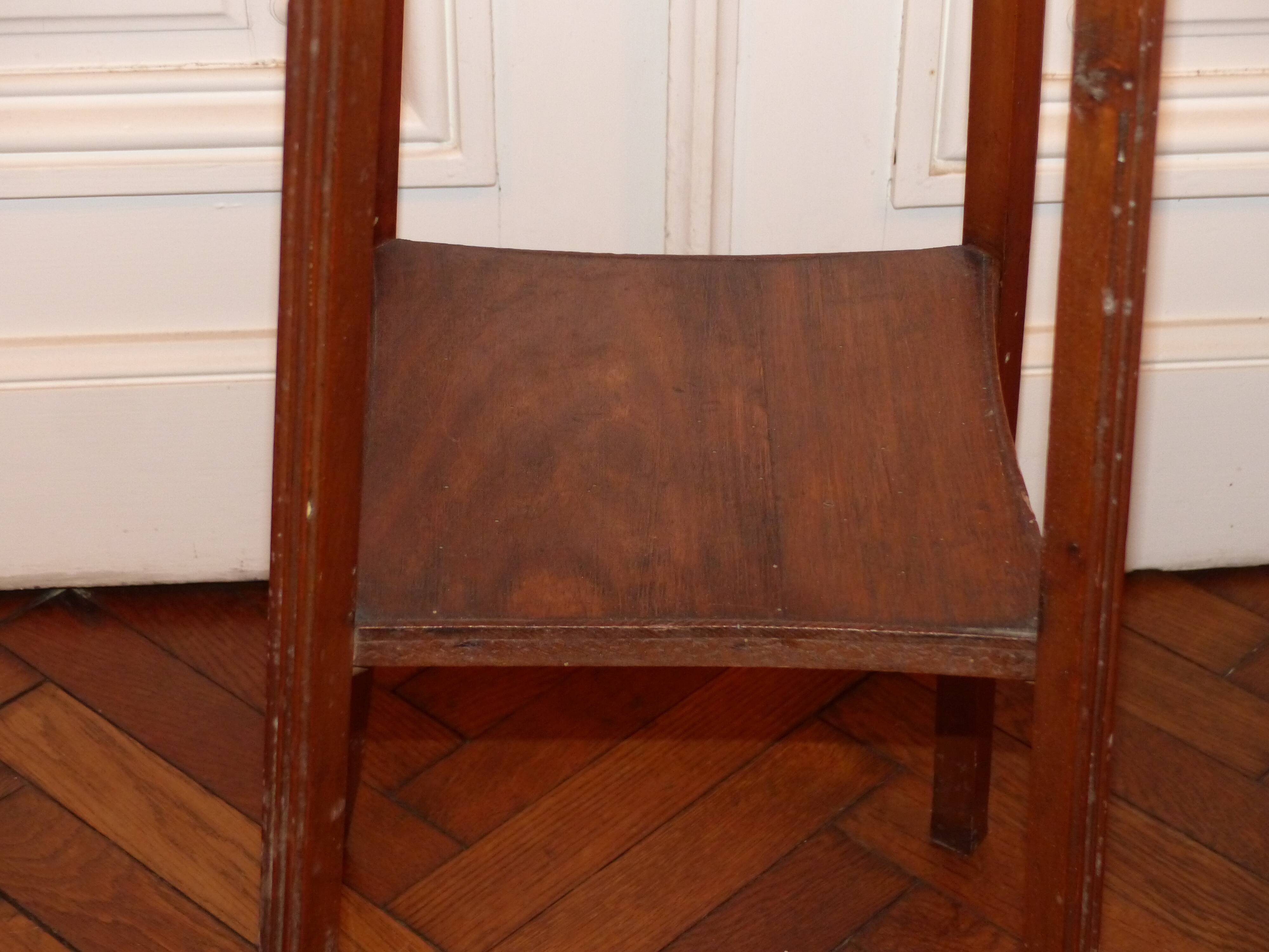 Wooden pedestal with shelf 1900s