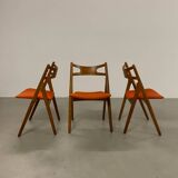 Hans Wegner Dining Chairs by Carl Hansen, 1960s