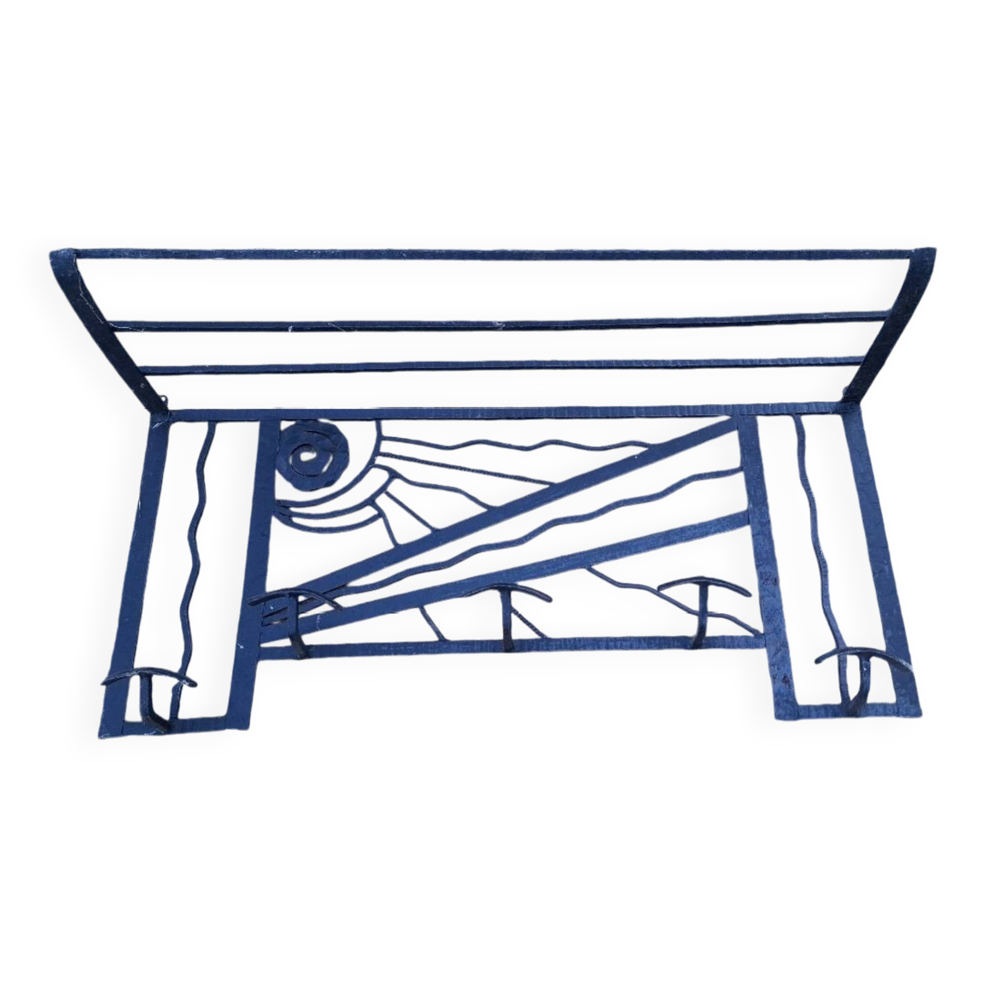 Art Deco wall coat rack