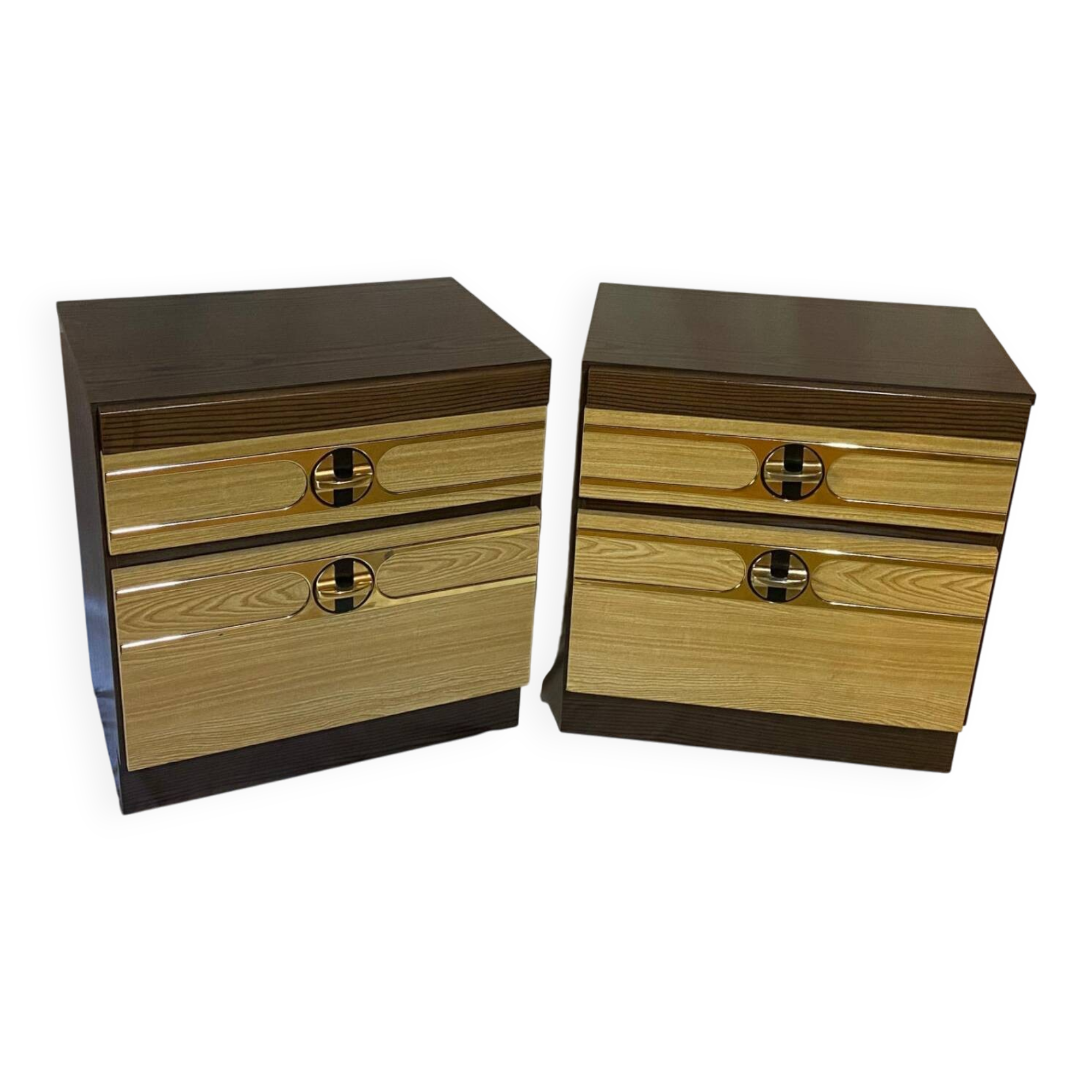 Pair of vintage 70s space age bedside tables