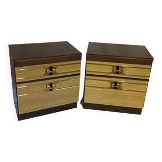 Pair of vintage 70s space age bedside tables