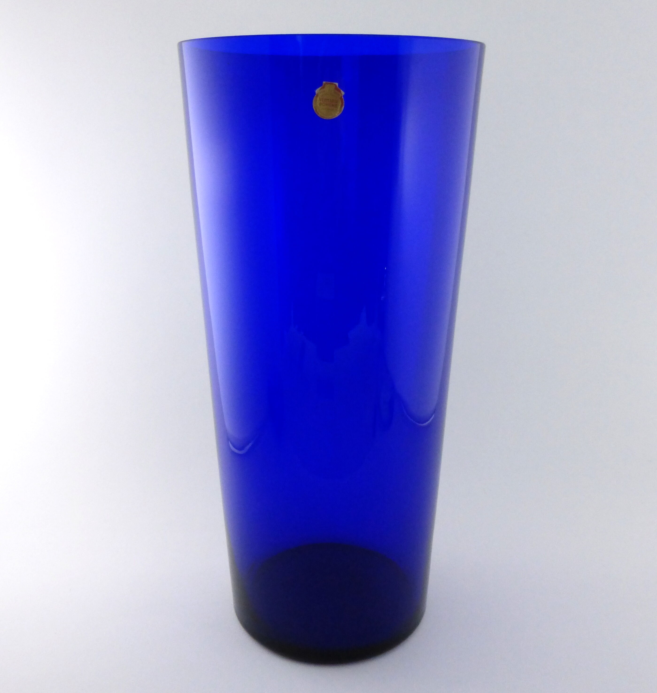 Czech cobalt blue parquet vase 1950-1960