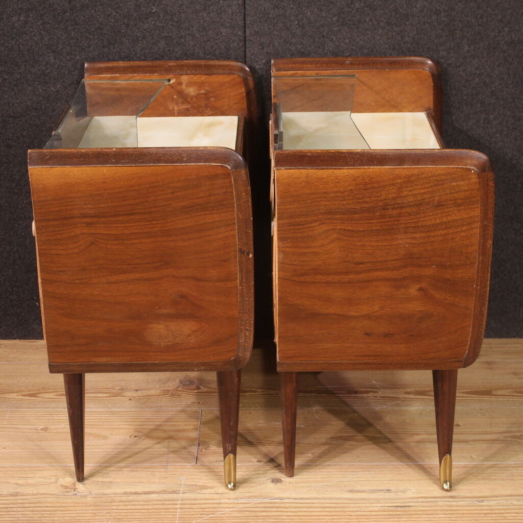Pair of Italian design bedside tables from the 50s