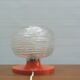 Hillebrand bedside lamp from the 1970s; glass, metal and plastic; mid-century, space age style