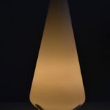 Lampe de table vers 1950 60 en verre opalin blanc