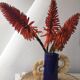 Vase tube avec anses raffia