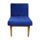 Vintage Blue Velvet Lounge Chair, 1970s