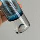 Transparent blue glass vase