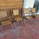 Set of 4 folding chairs old colonial style