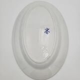Grand plat ancien en porcelaine bleu et blanc