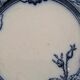 Antique English plate BWM & Co – Rose & Ivy pattern – registered 1868 – blue and black decoration.