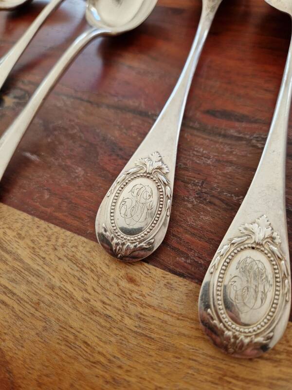 Christofle Series 5 table spoons Fidélio baguette model silver metal