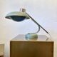 Solère telescopic lamp, hammered paint & blue diffuser, 1950s