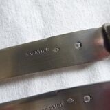 5 anciens couteaux à fruit, lame en argent, sabatier