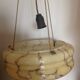 Art deco marbled glass bowl suspension