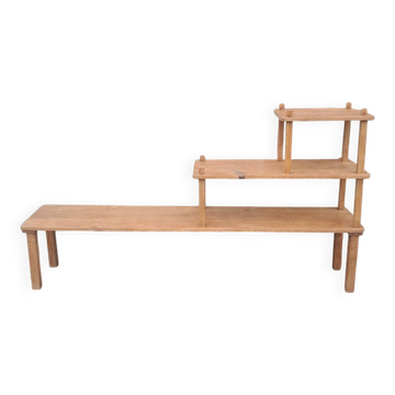 Modular oak shelf.